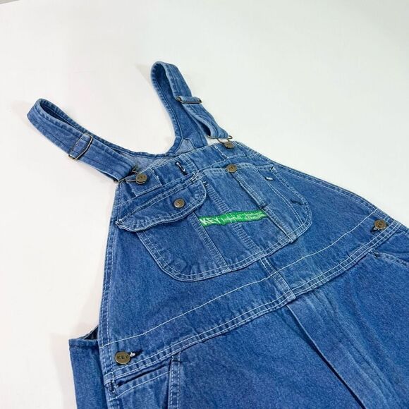 Vtg Key Imperial Carpenter Overalls Mens Size 40 x 30 Rugged Work Denim Grunge - Picture 4 of 8